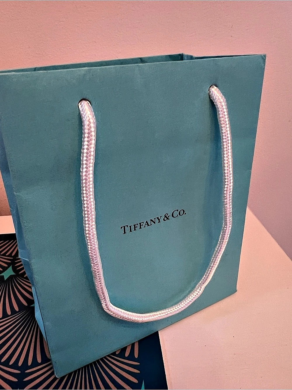 Tiffany & Co. Small Paper Small Gift Shopping Bag. Blue